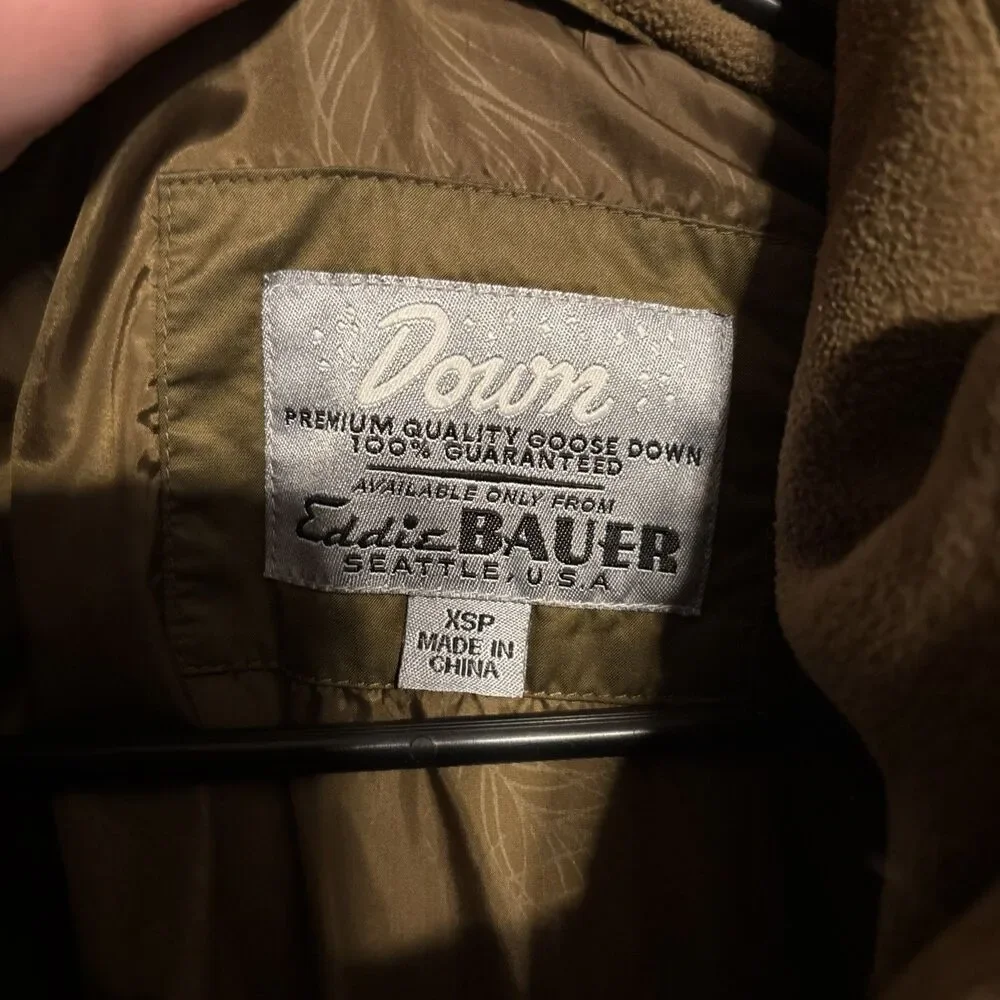 Vintage Women’s Eddie Bauer Goose Down Long Puffer Coat Size XS - Picture 7 of 7